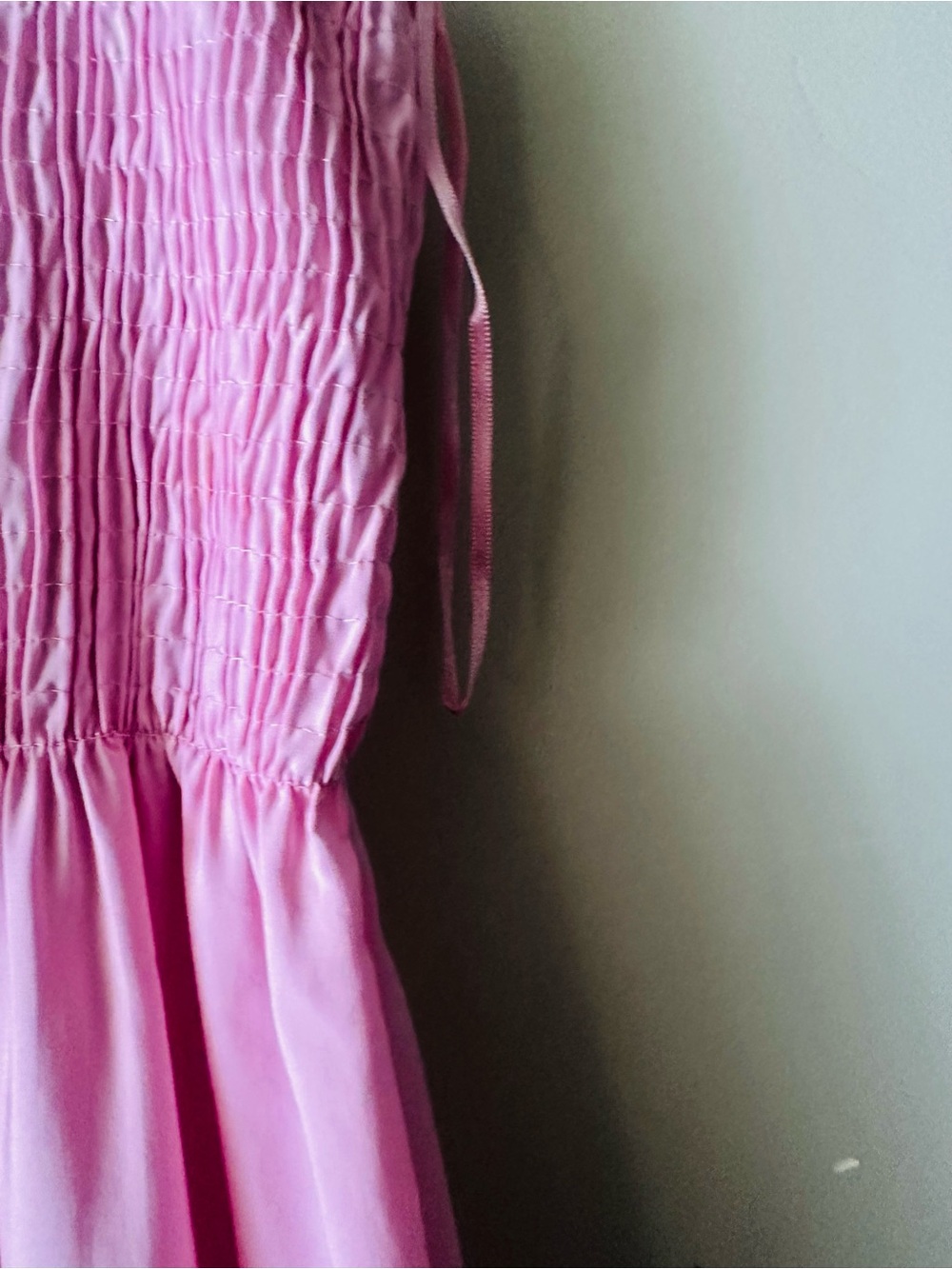 ZARA Pink Smocked Midi Dress with Adjustable Straps - Picture 3 of 5